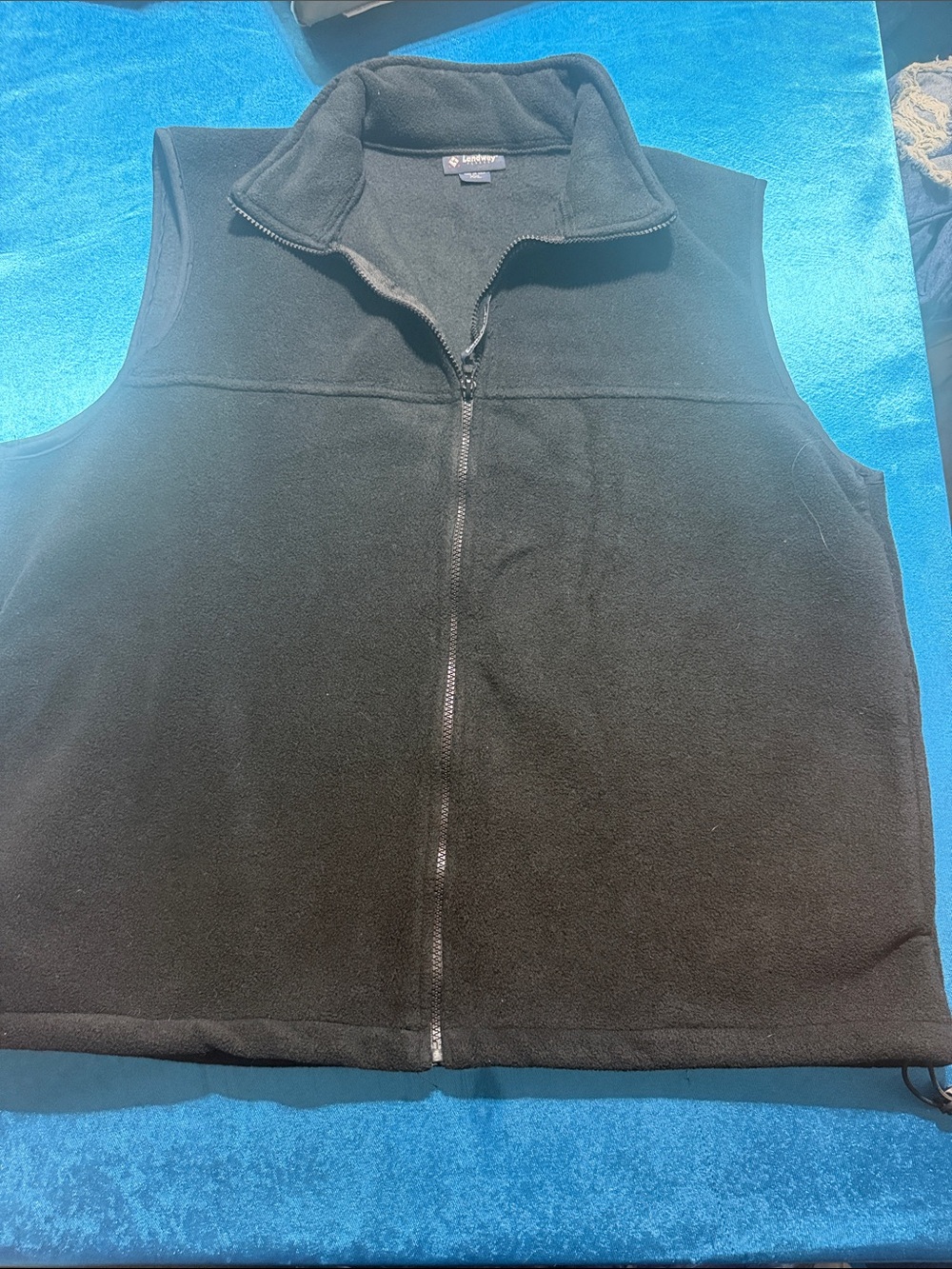 Men's Black Full-Zip Fleece Vest by Landway